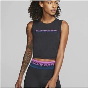 Nike Pro: Cropped Tank with Mesh Back